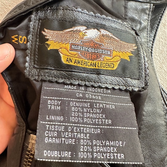 Harley-Davidson ladies leather chaps and leather biker vest - Picture 3 of 5